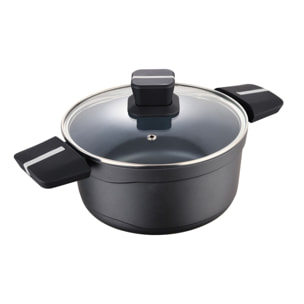 Cacerola 24x12cm alu fundido ind c/tapa bistro grey
