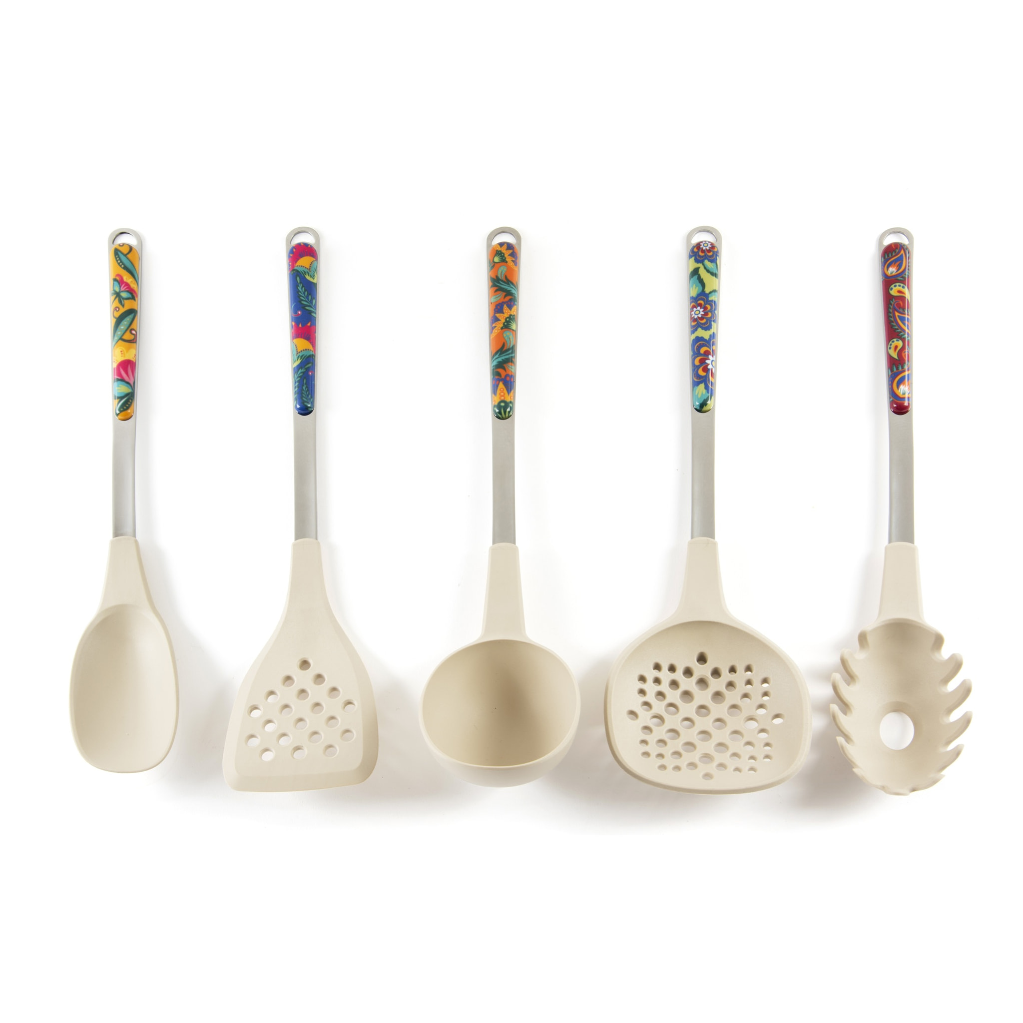 Set 5 Mestoli Excelsa – Gipsy Soul, Nylon e Acciaio Multicolore