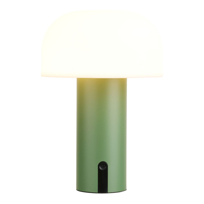 Lampada LED solare ricaricabile Soham in PP bianco e verde ø15 cm