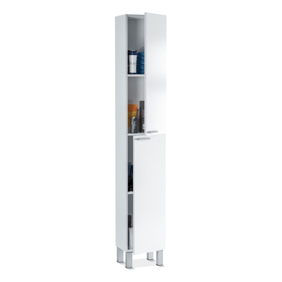 Columna de baño Koncept 2 puertas Blanco brillo