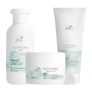 WELLA Kit Nutricurls Waves Shampoo 250ml + Mask 150ml + Conditioner 250ml
