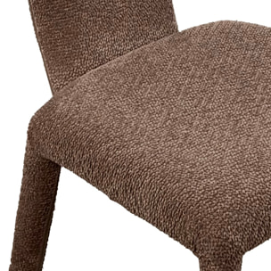 Lot de 2 chaises de salle à manger Tomasucci HERD, en tissu, marron, 60 × 50 × 81 cm
