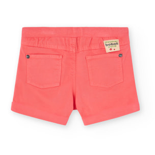 Bermudas para niÃ±o en algodÃ³n liso de color rojo, Camiseta