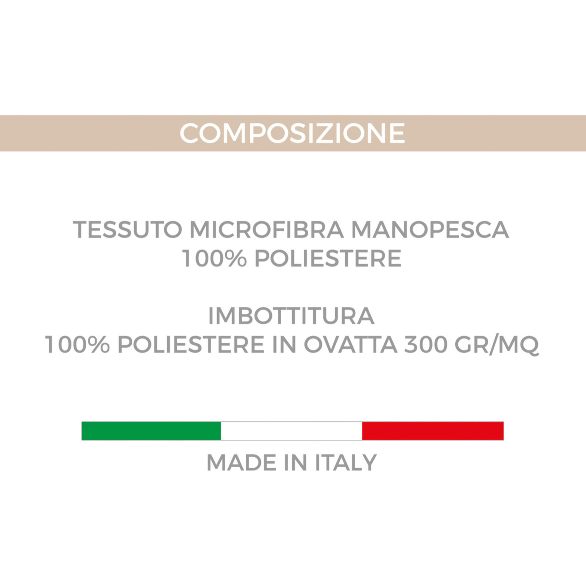 Trapunta Invernale 300gr Made in Italy Piumone Clado Linea Diadema Disegno Scozzese Grigio Beige