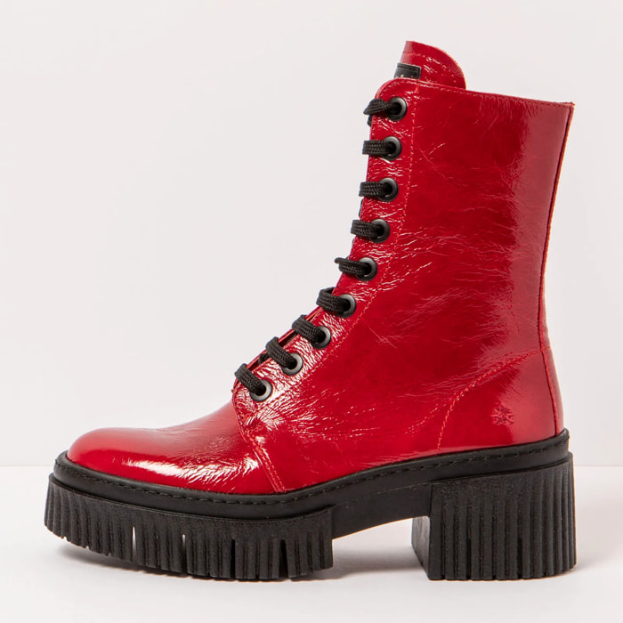 Botines con tacón 1375 PATENT FLASH RED/YORK color Red