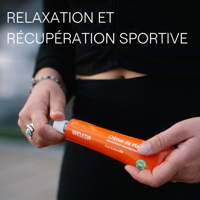 WELEDA - Duo Crème de Massage Sport Arnica + Roller Arnica - Relaxation et récupération sportive - Après l'effort - Vegan* - Certifié Natrue** - Tube de 70g + Roll-on 75ml