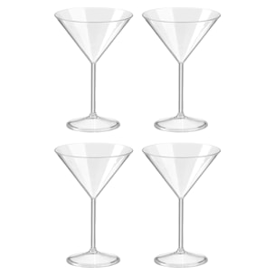 Set 4 copas cóctel de 260ml acrilico