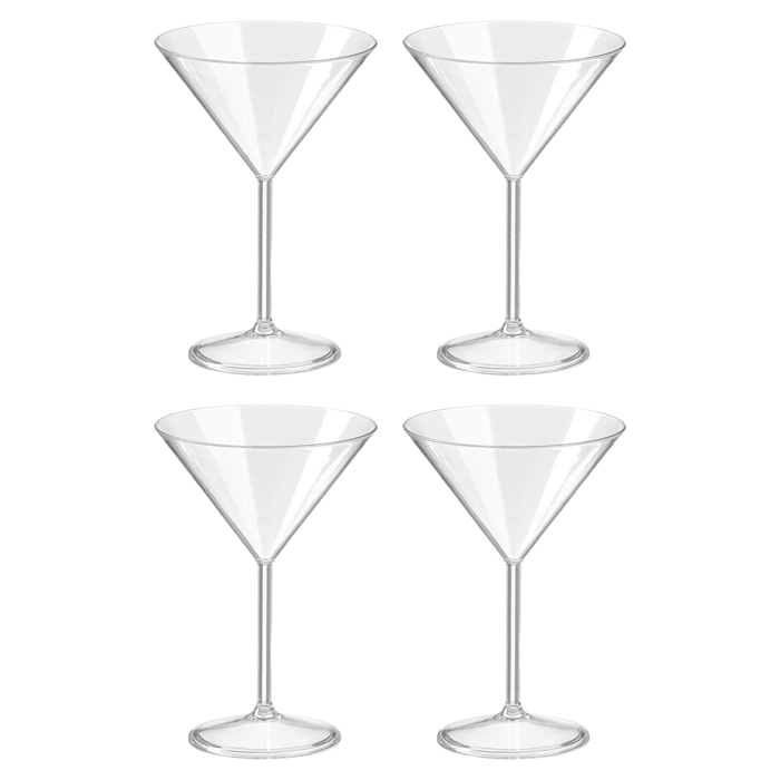 Set 4 copas cóctel de 260ml acrilico