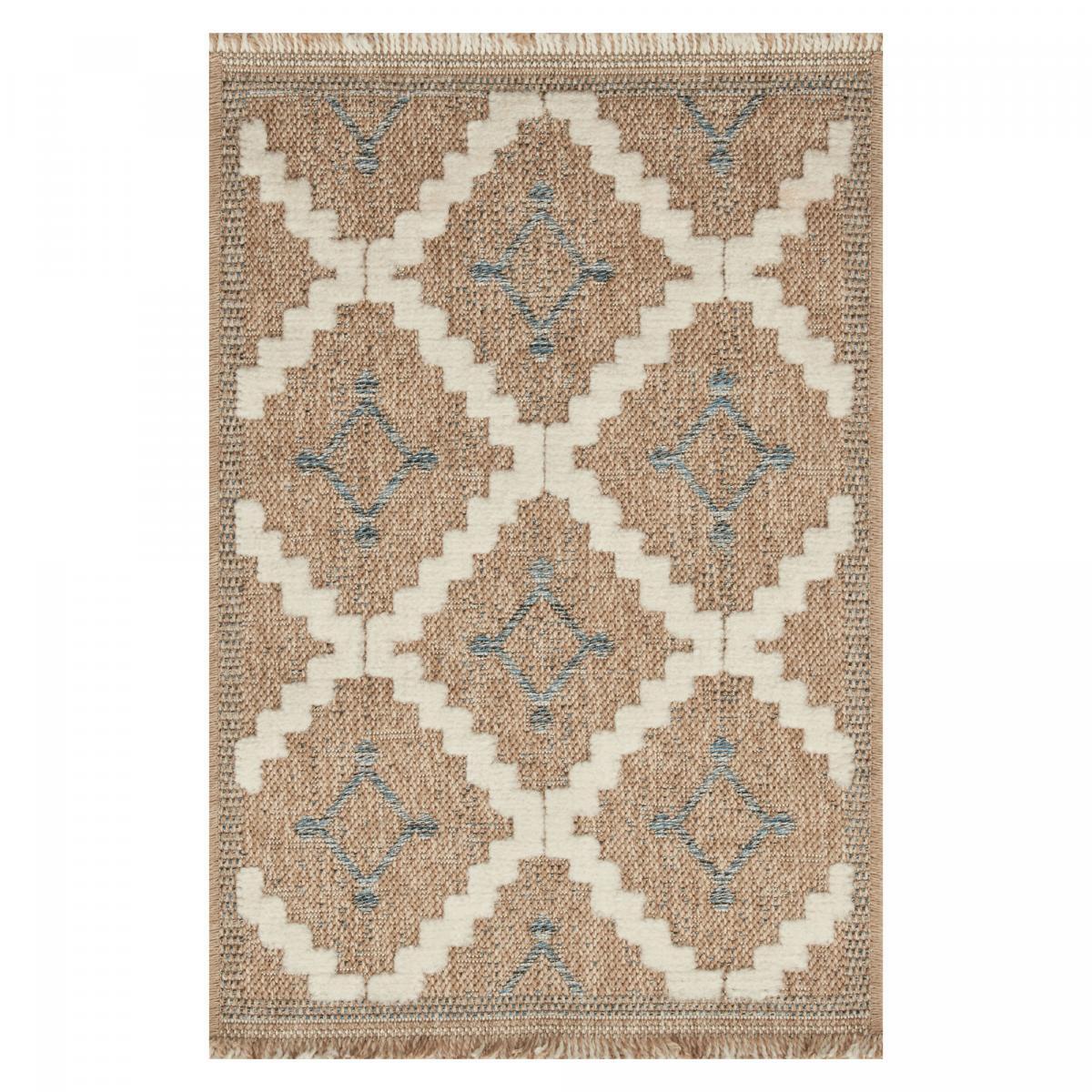 Tapis extérieur tissé kilim rectangle TEBI
