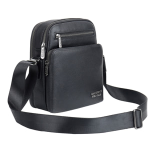 Borsa a tracolla uomo in vera pelle - Modello Bastian Ultra - 21.0 x 25.0 x 9.5 cm