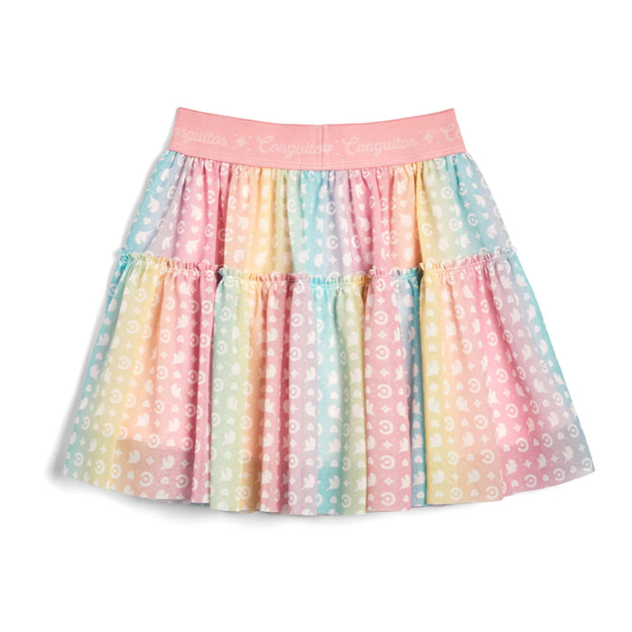 Falda de Niña Estampado Multicolor