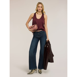 Motivi - Jeans palazzo wide fit misto lyocell - Blu