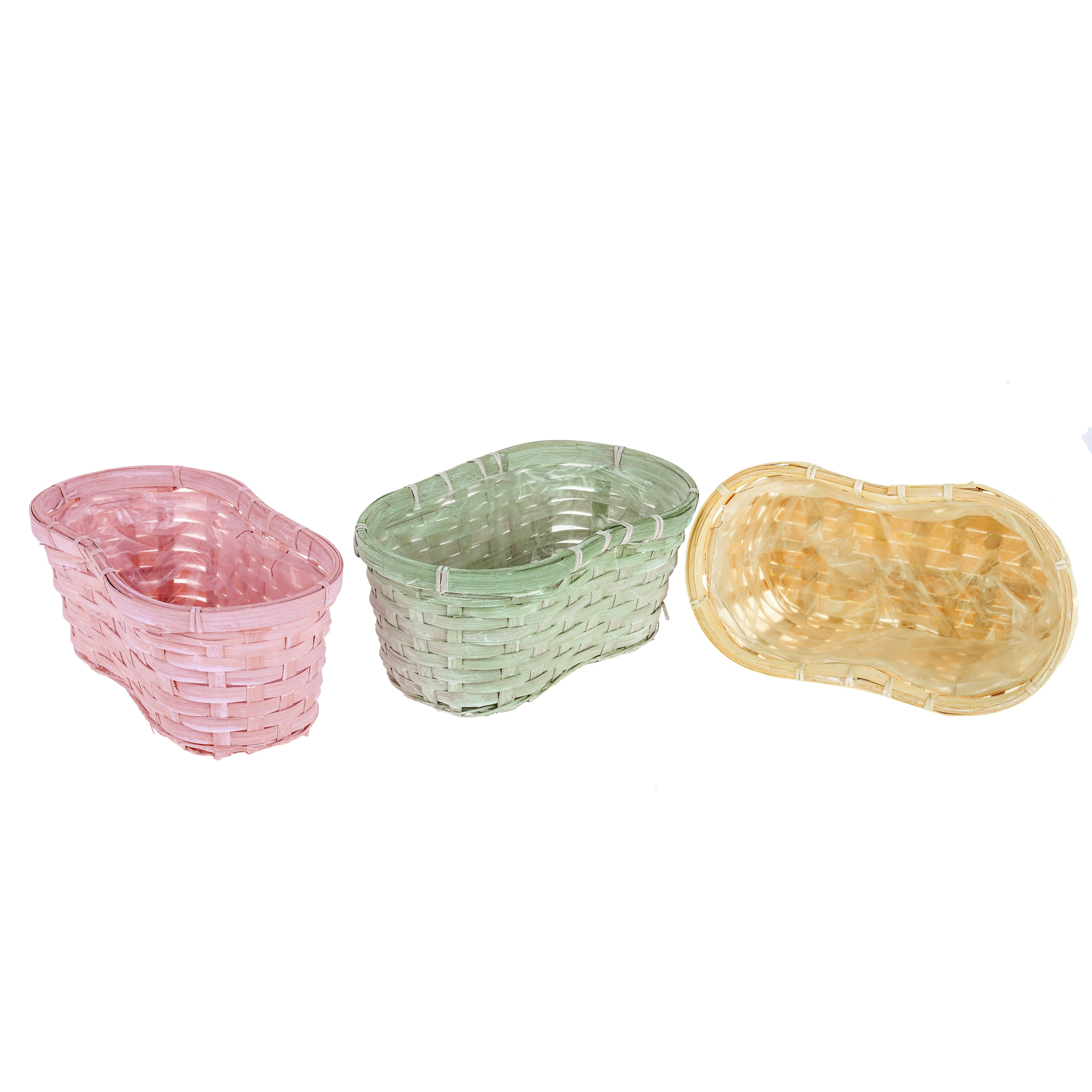 Cesto Pavesino Per 2 Vasi. Larghezza 26 Cm - Pezzi 6 - 26X11X14cm - Colore: Multicolore - Bianchi Dino - Cesteria