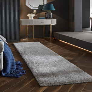 Tapis de couloir SHAGGY Gris clair