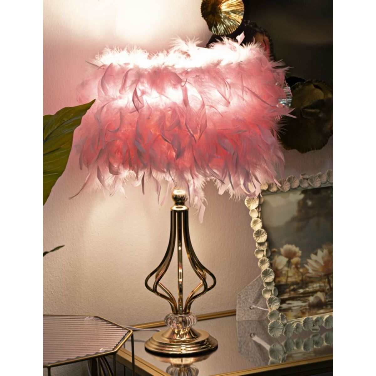 LAMPADA DA TAVOLO TARTY ROSA CM Ø 25X54