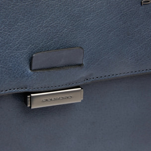 Piquadro Ventiquattrore in pelle porta pc e iPad® con tasca per AirPods®, protezioni antiurto e RFID