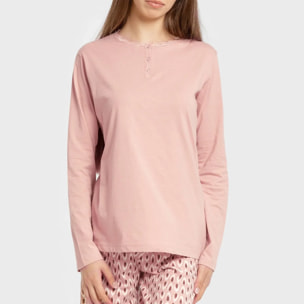 Pijama largo algodón Tana Rosa keike