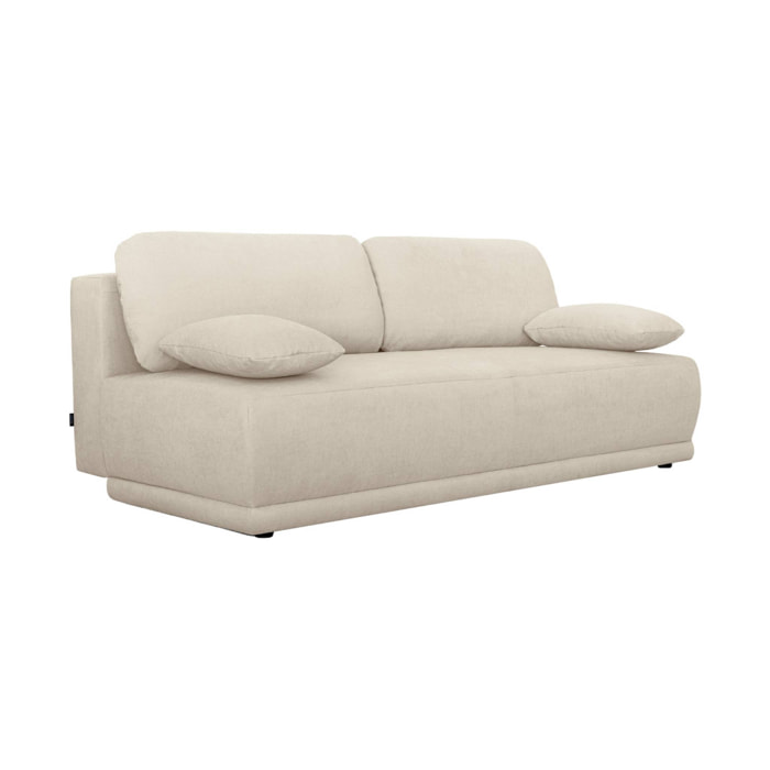 Banquette convertible 3 places tissu chenille avec coffre NELSON