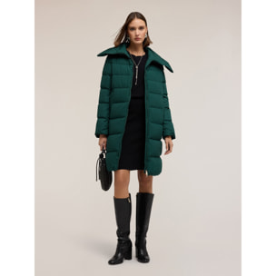 Motivi - Piumino lungo con collo ampio - Verde