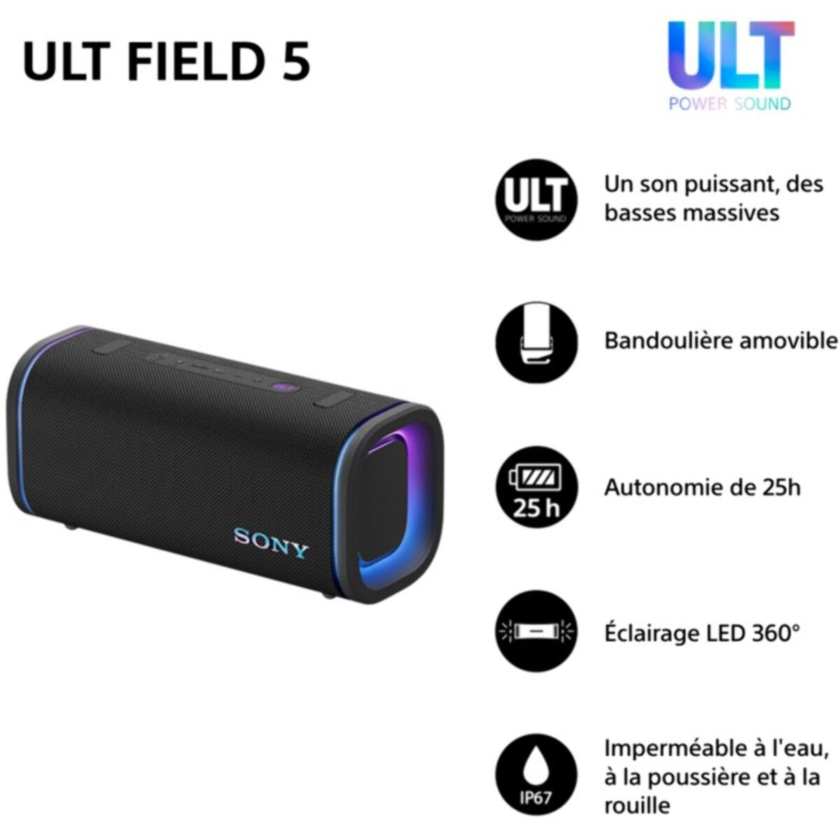 Enceinte portable SONY ULT FIELD 5 Noire