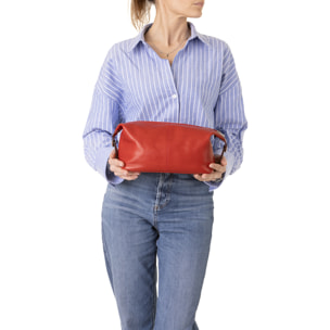 Pochette  unisex In Vera pelle Made in Italy 26x17x12 cm