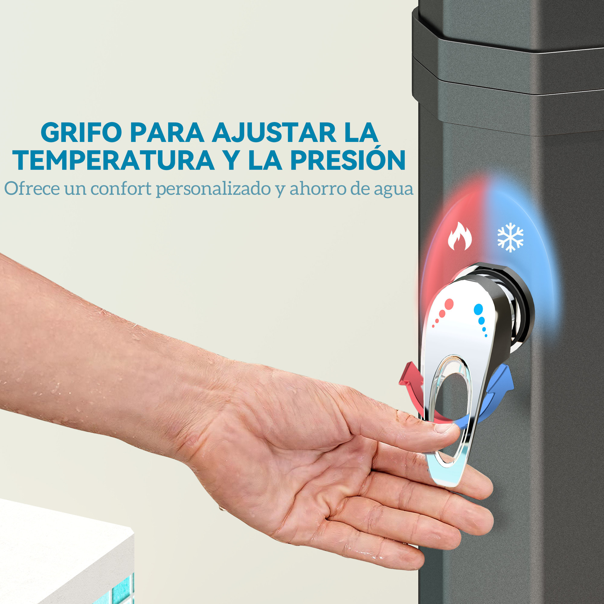 Ducha de Jardín Solar 35 L Ducha Solar Exterior con 2 Cabezales Giratorios Grifos de Pies y Agua Caliente Máximo 55 °C para Piscina Camping Patio 73x18x217 cm Negro