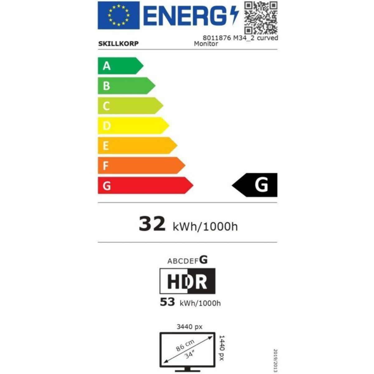 Ecran PC Gamer SKILLKORP M34 PROGRESS 34" Incurvé 1500R UWQHD 180Hz Fast VA HDMI 2.1 AMD FreeSync