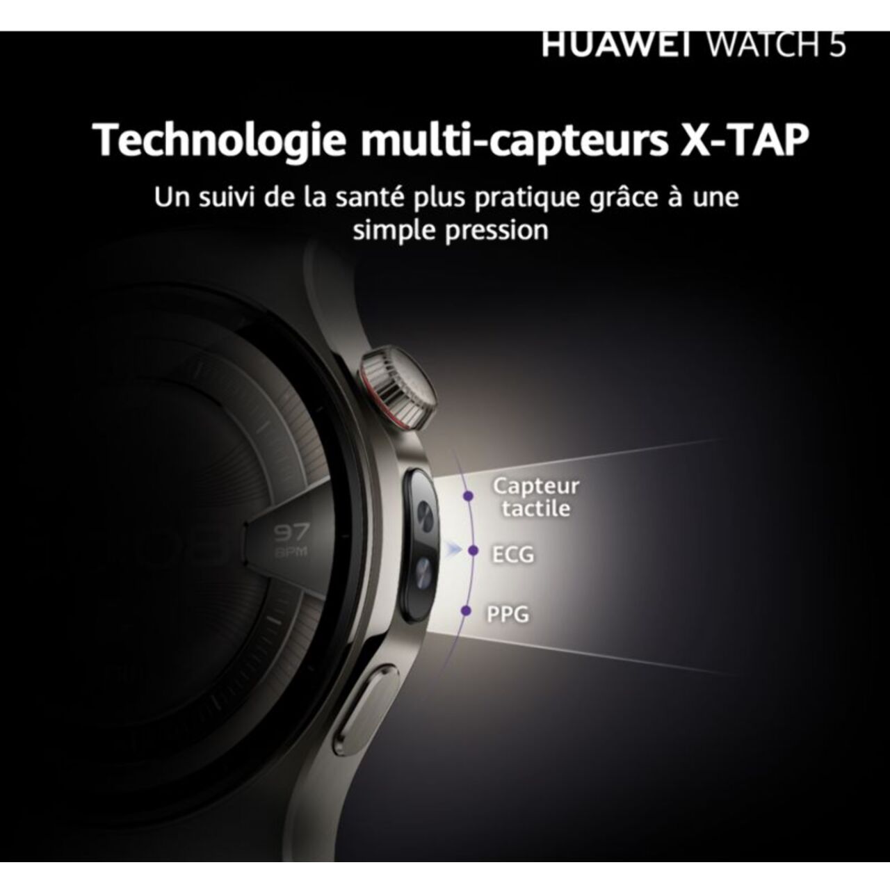 Montre connectée HUAWEI Watch 5 46mm Violet