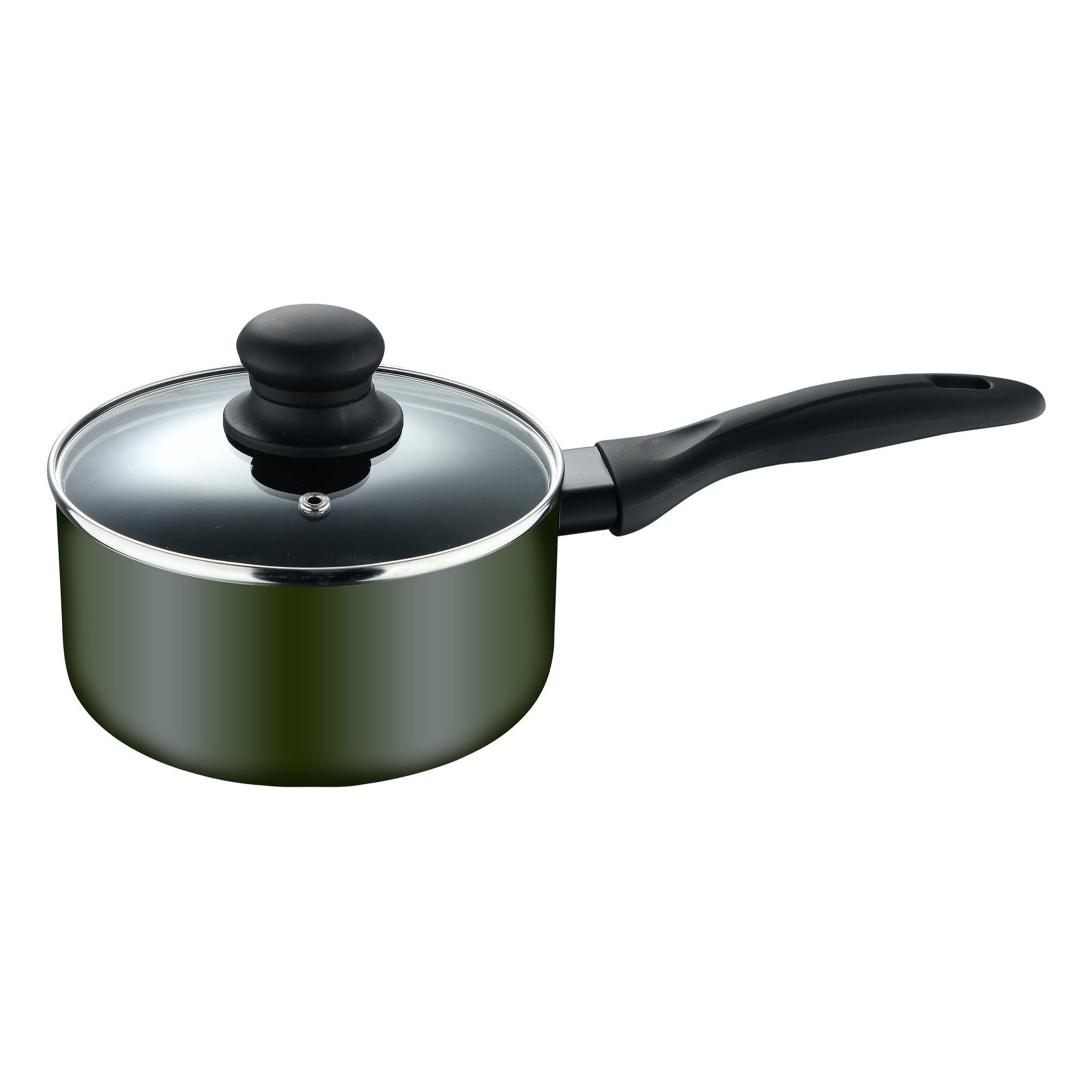 Cazo ø16x8 cm en aluminio prensado verde, antiadherente y ligera para cocina diaria expert san ignacio