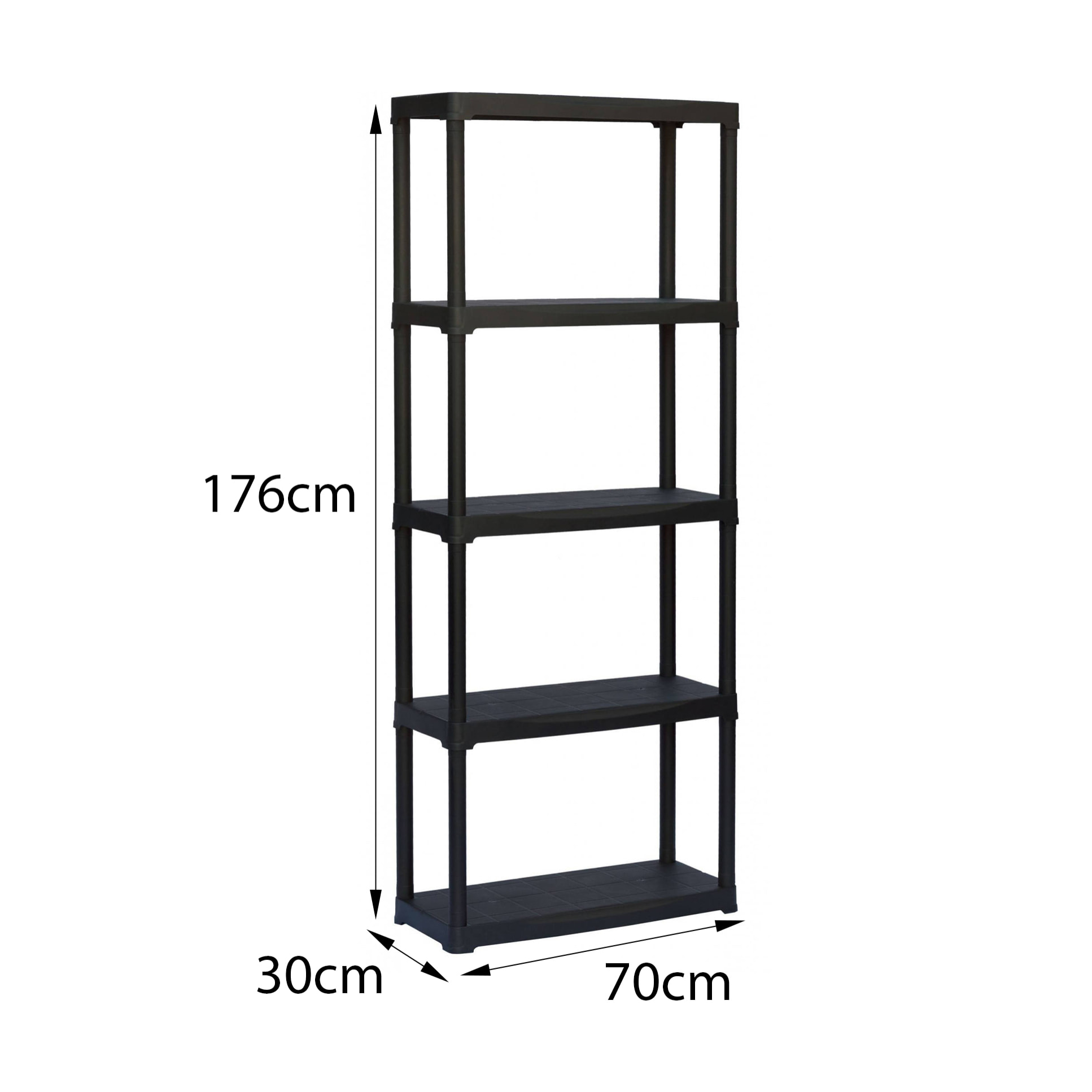 Armadio da esterno Aurelian, Scaffale outdoor, Armadio balcone multiuso, Armadietto da esterno, 100% Made in Italy, Antracite, 70x30h176 cm