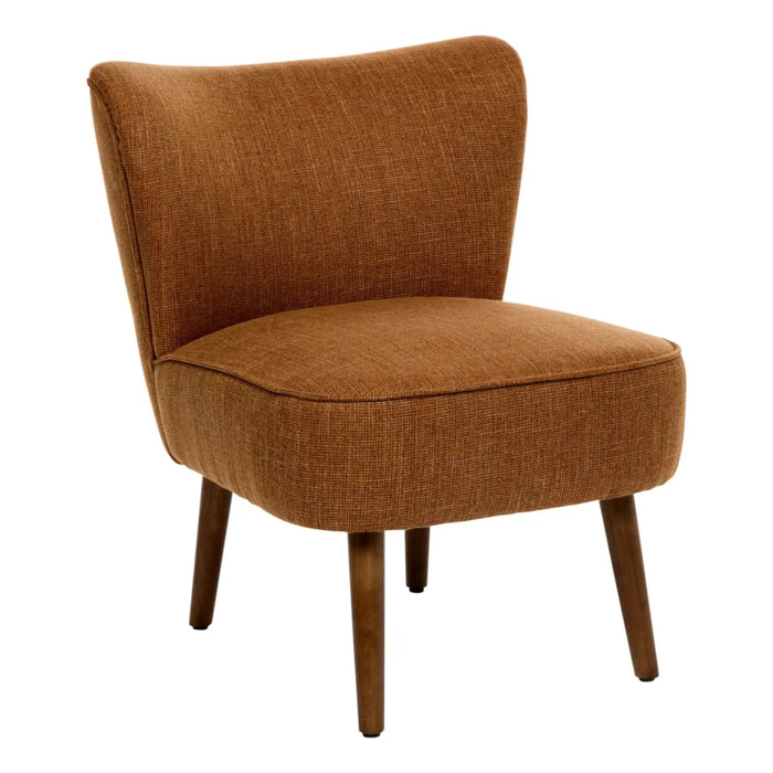 Fauteuil Aera en Tissu Ambré L69xl57xH72,5 cm