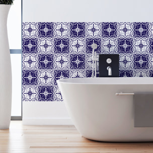 Stickers muraux - Sticker Mural Carrelage adhésif Cuisine Salle de Bain - 30 STICKERS CARREAUX DE CIMENT AZULEJOS MARA