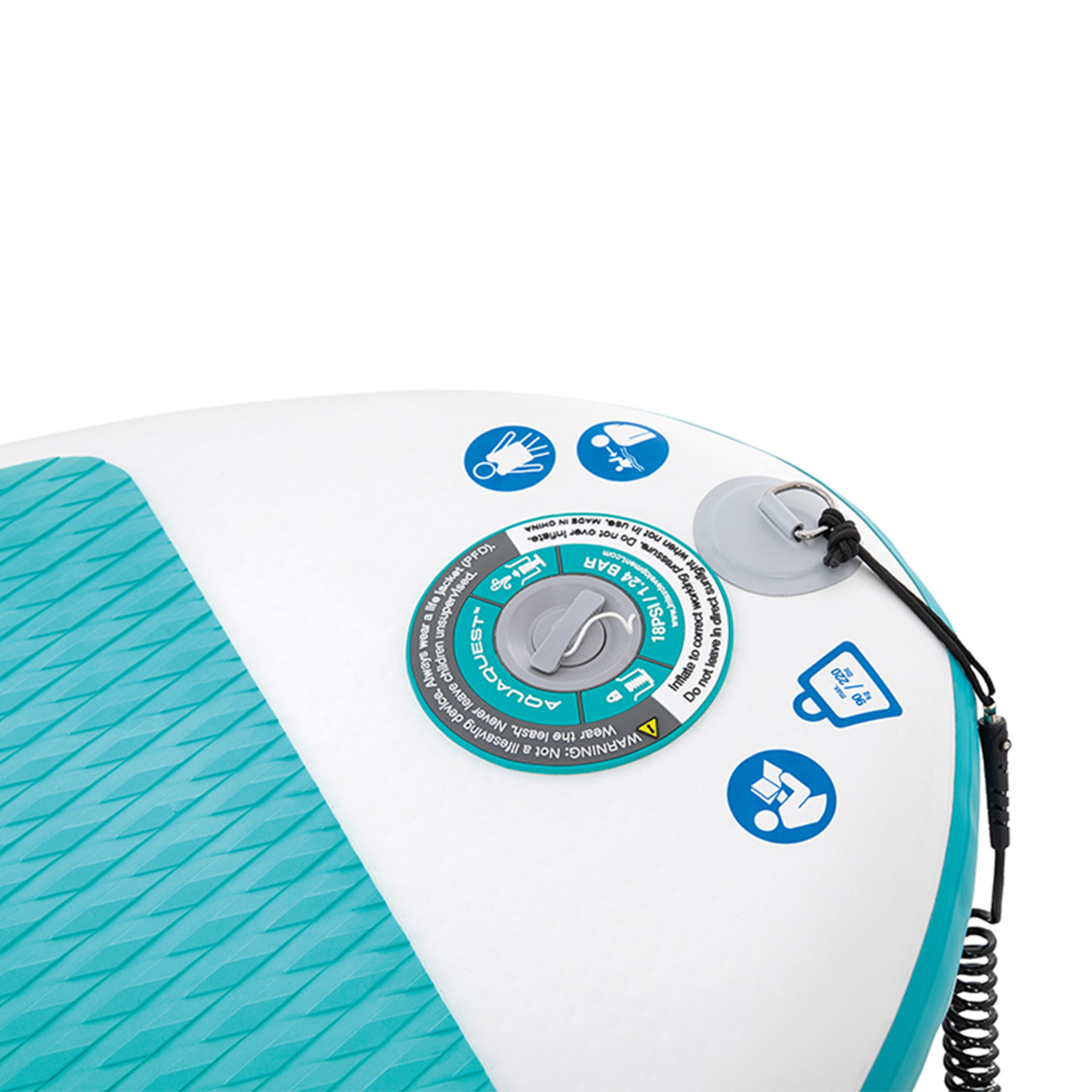 Intex Aqua Quest 240 SUP, con Pompa Manuale e Remo da 216 cm, 244x76x13 cm