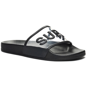 Slippers Superga Uomo Donna Nero 1908 Slides Clear Identity