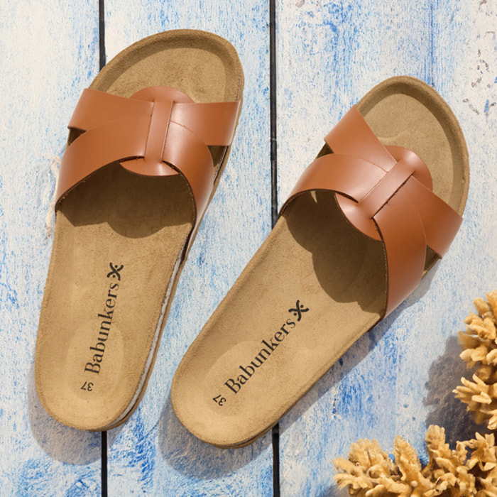 Sandalia BABUNKERS MARRON