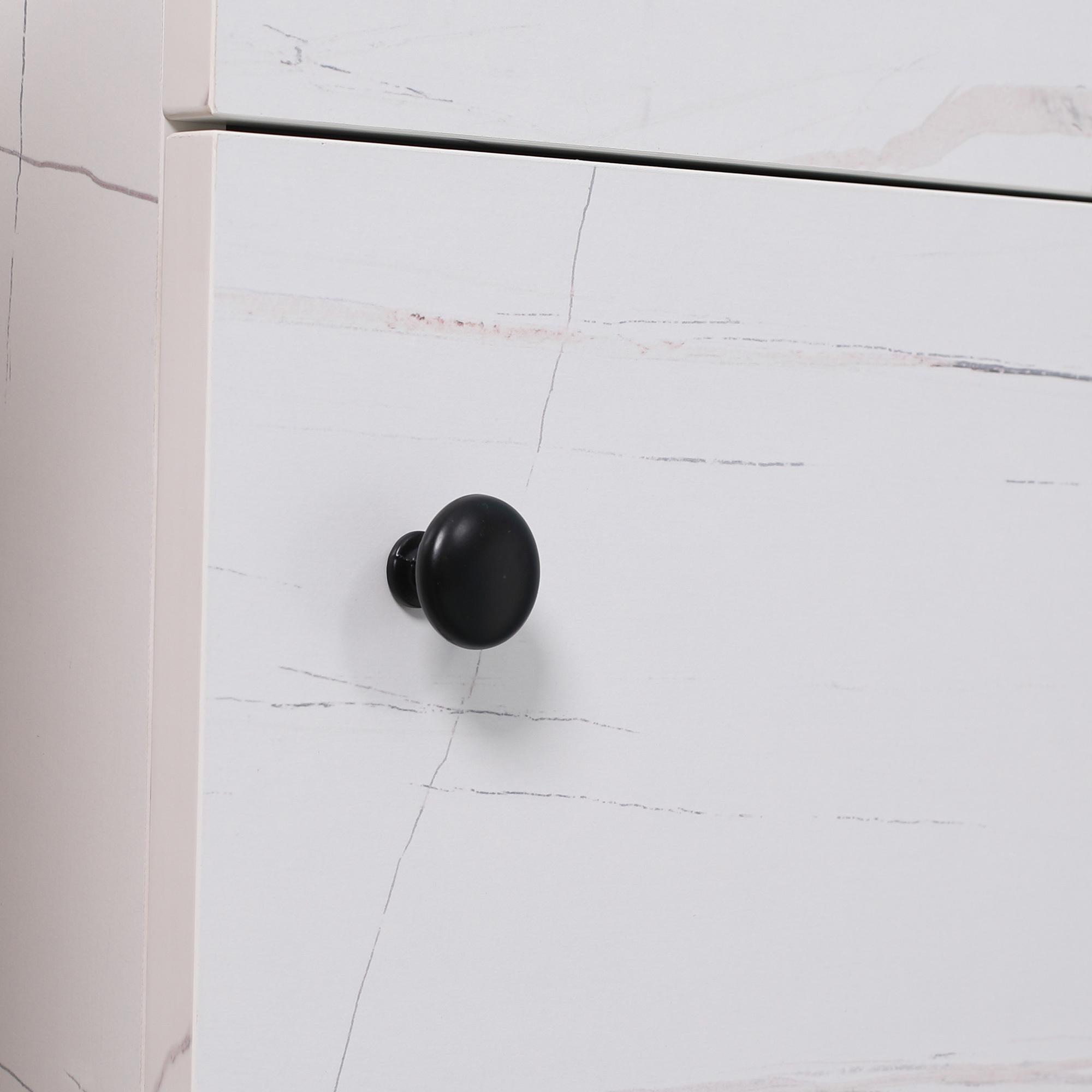 Meuble sous-vasque suspendu - vasque céramique incluse - 1 porte - dim. 40L x 22l x 50H cm - aspect marbre blanc