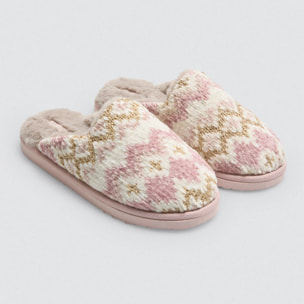 Ciabatte da casa con stampa etnica