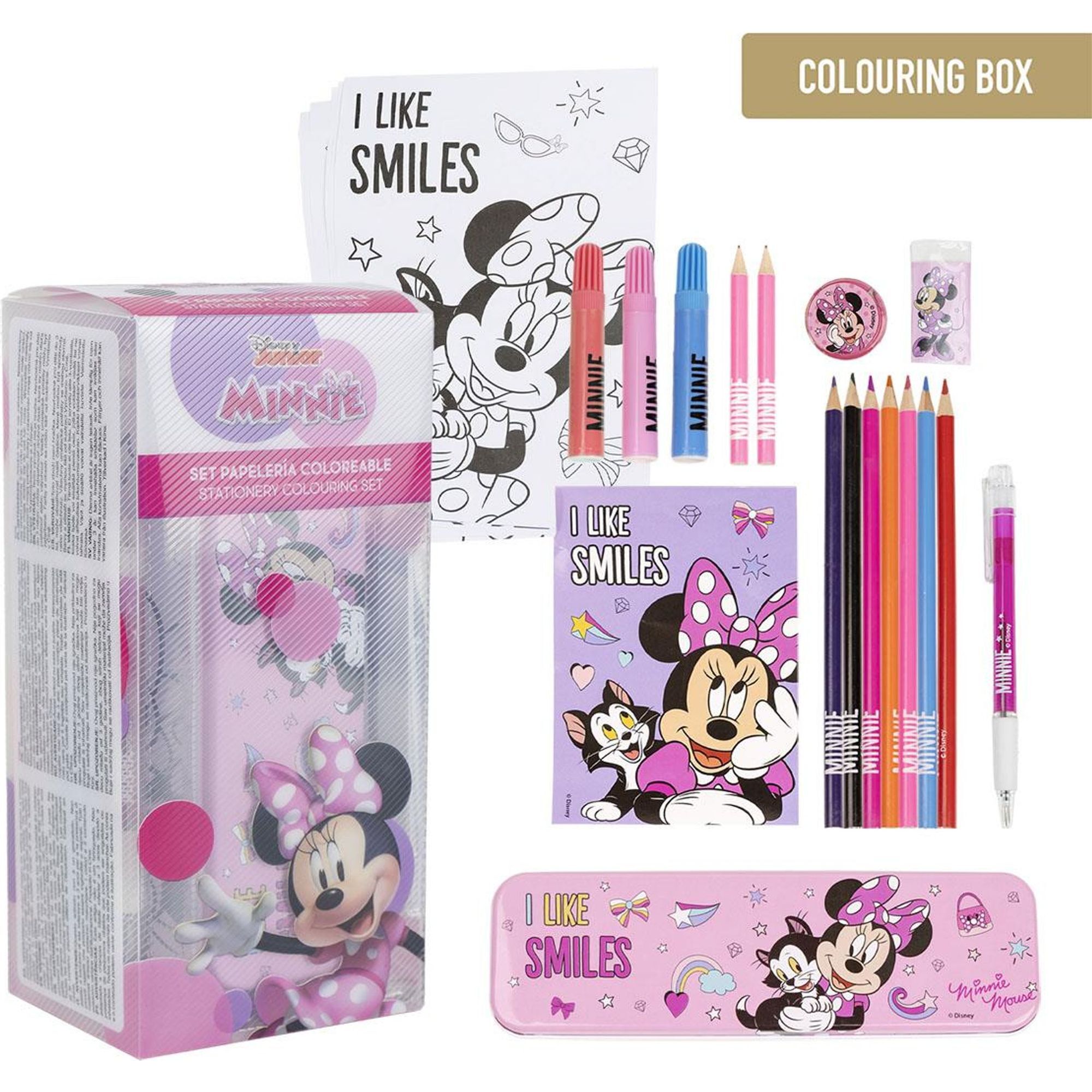 Set Papelería Coloreable Minnie