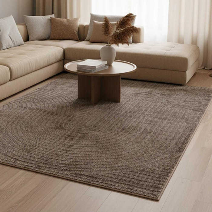 Tapis salon et chambre tissé motif simple JEJU