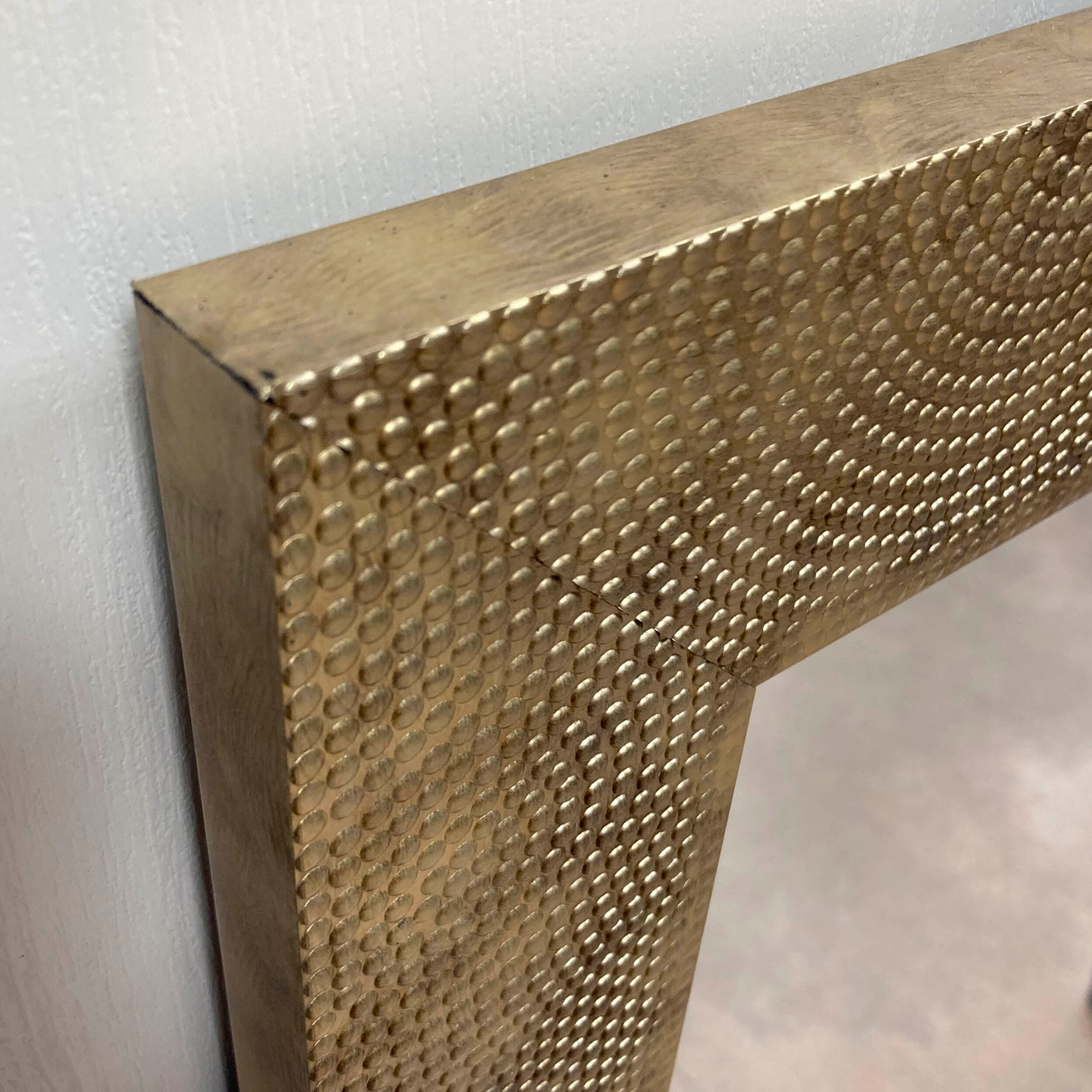 Espejo rectangular Dots poliestireno dorado envejecido 142x72x2 cm