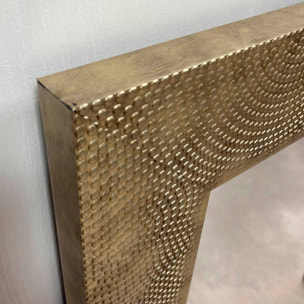 Espejo rectangular Dots poliestireno dorado envejecido 142x72x2 cm