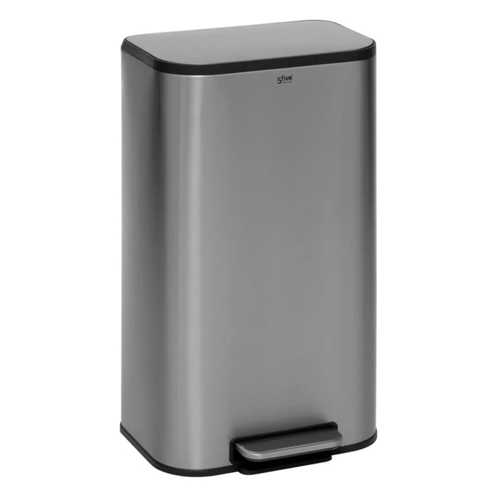 Poubelle en inox finition mat 30L