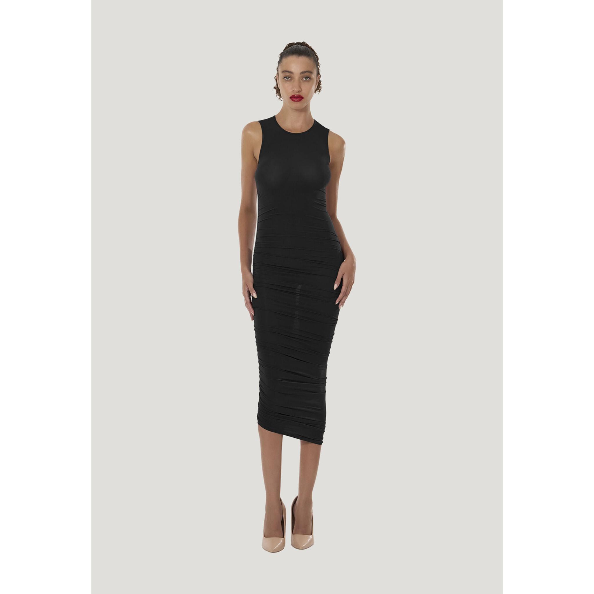 Vestito Sheer Drape Dress