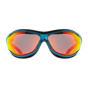 Gafas de deportes acuáticos OCEAN TIERRA DE FUEGO - Azul transparente / Revo roja