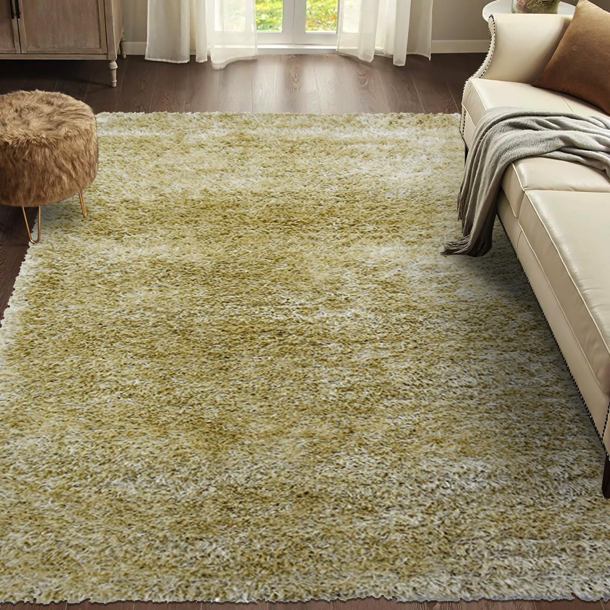 Tapis fait main Shaggy longues mèches Moodil, 45 mm