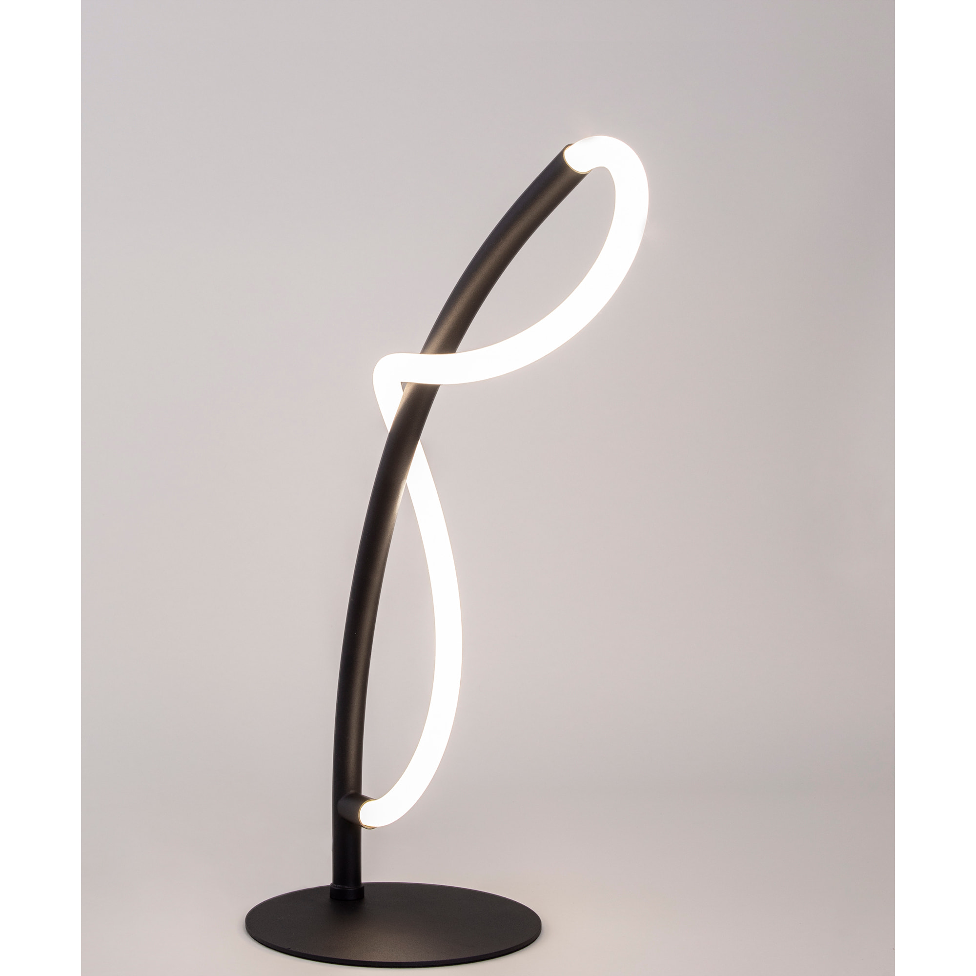 Forlight Sobremesa Tress LED 6.5W Blanco Neutro - 4000K Negro para Interior de Mesa en Oficina, Dormitorio, Salón