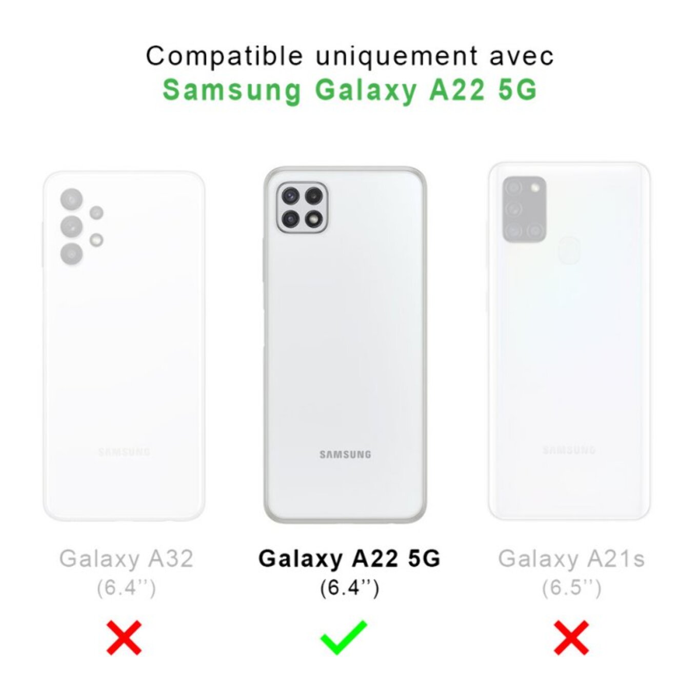 Coque Samsung Galaxy A22 5G 360 intégrale transparente Bleu Nacré Marbre Tendance Evetane.