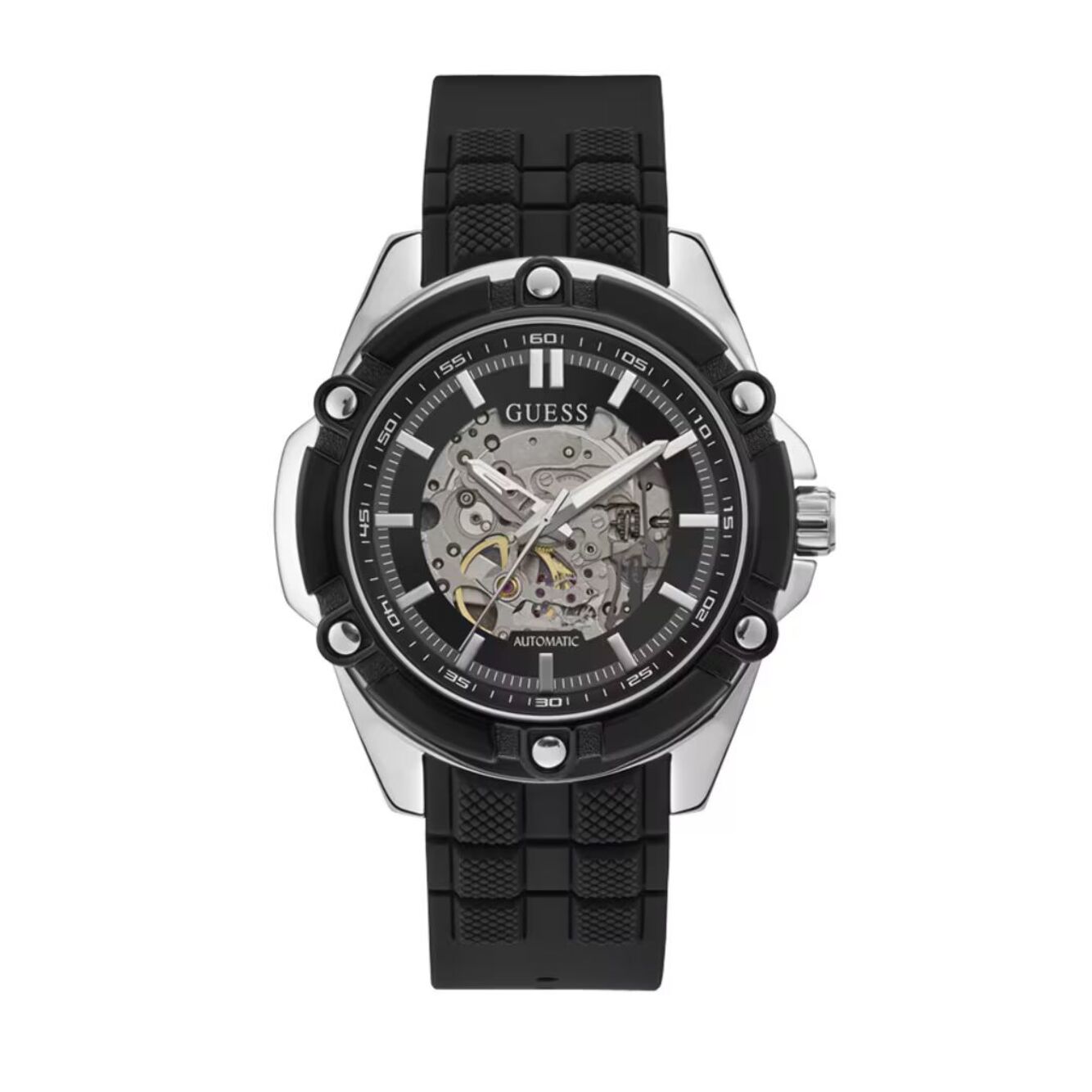 Reloj Guess GW0061G1 Hombre Analogico Automatico con Correa de Silicona