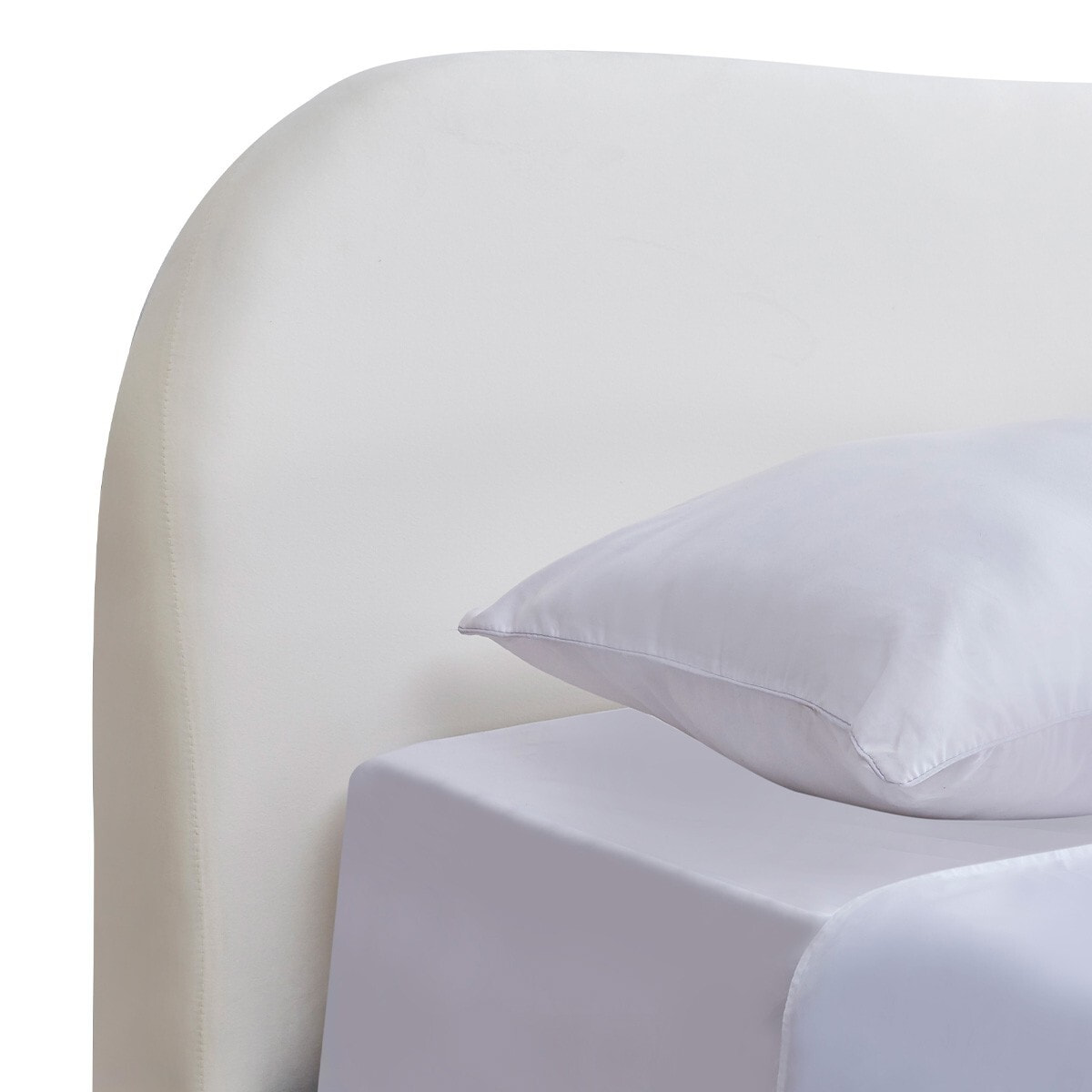 Lit avec tête de lit en velours - NINON