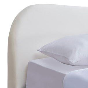 Lit avec tête de lit en velours - NINON